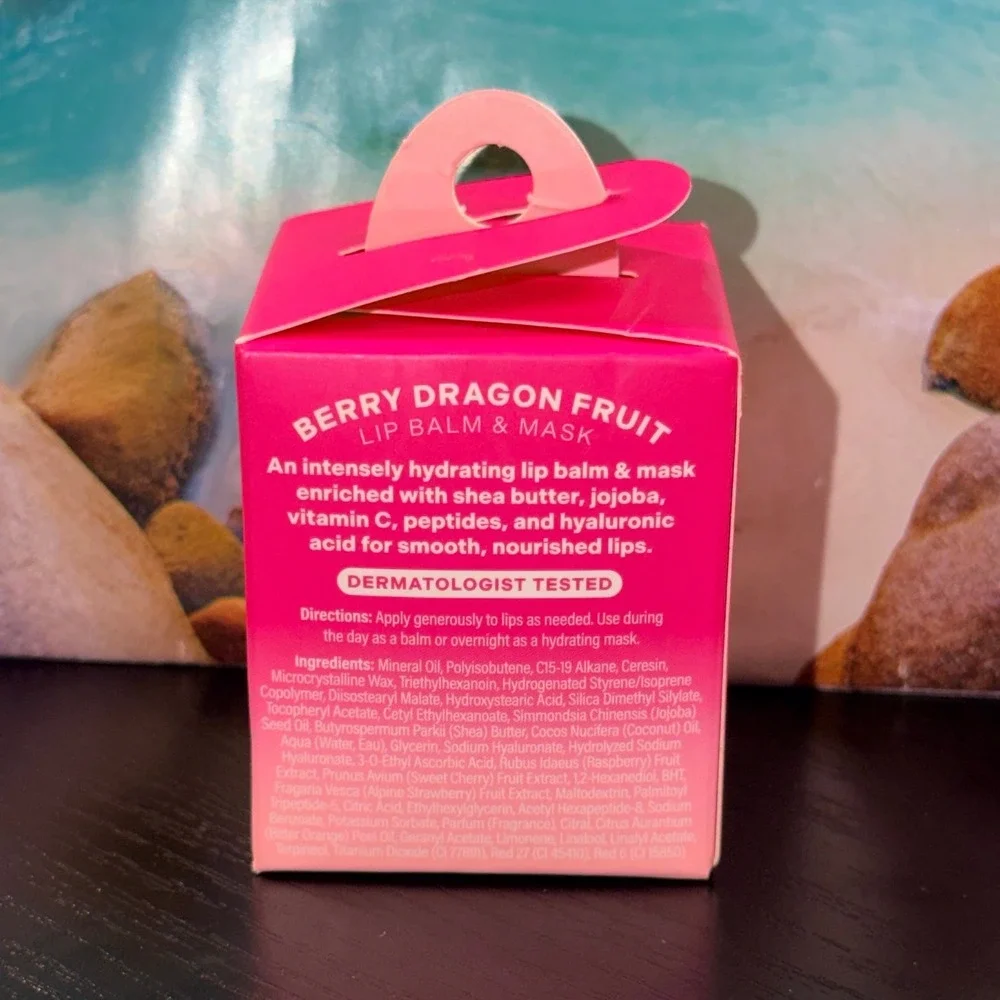 VQ Berry Dragon Fruit Lip Balm & Mask Shea Butter Jojoba Hyaluronic Acid New